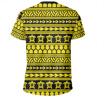 Polynesian Tattoo Tribal Yellow T Shirt - Polynesian Pride