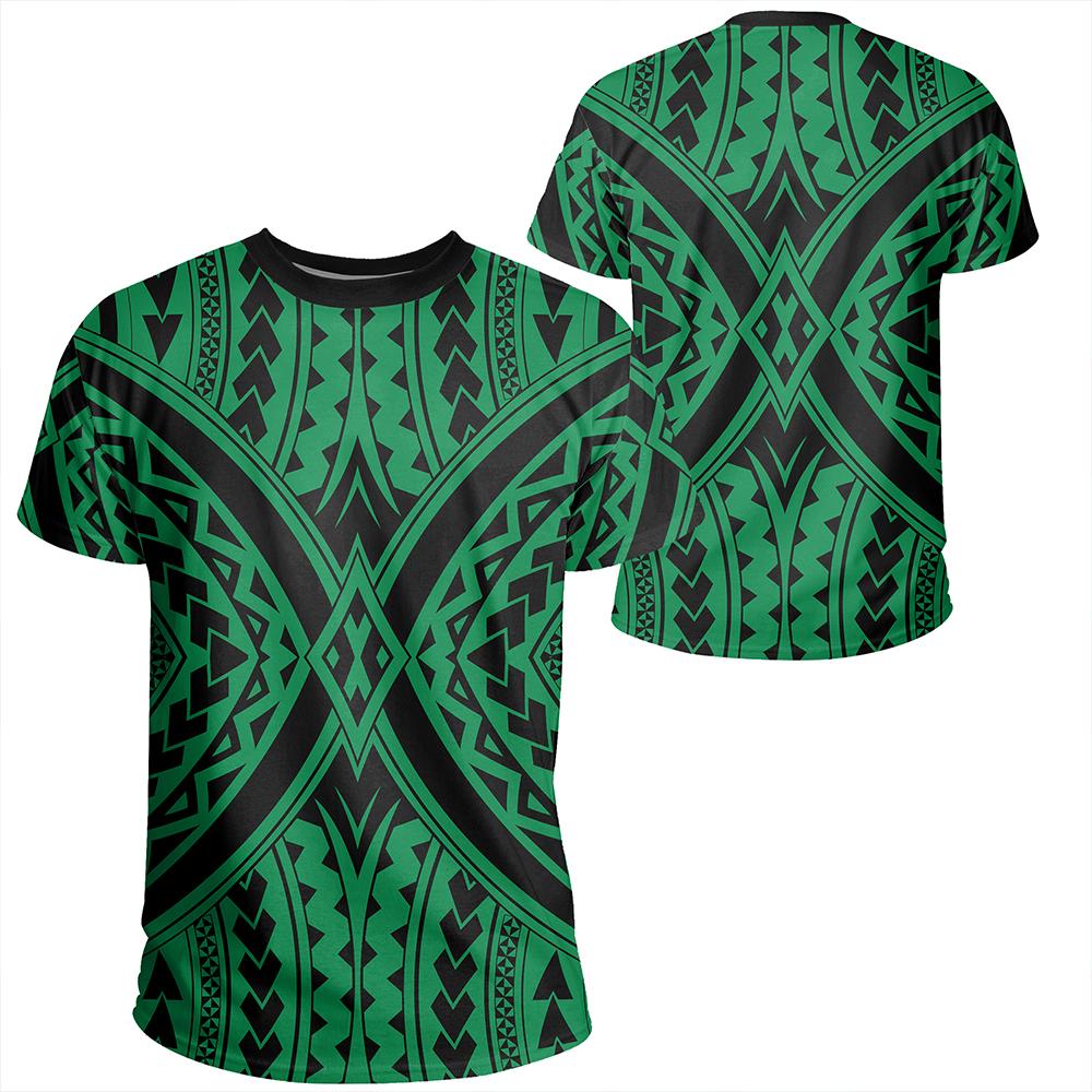 Polynesian Tradition Green T Shirt Unisex Polyester - Polynesian Pride