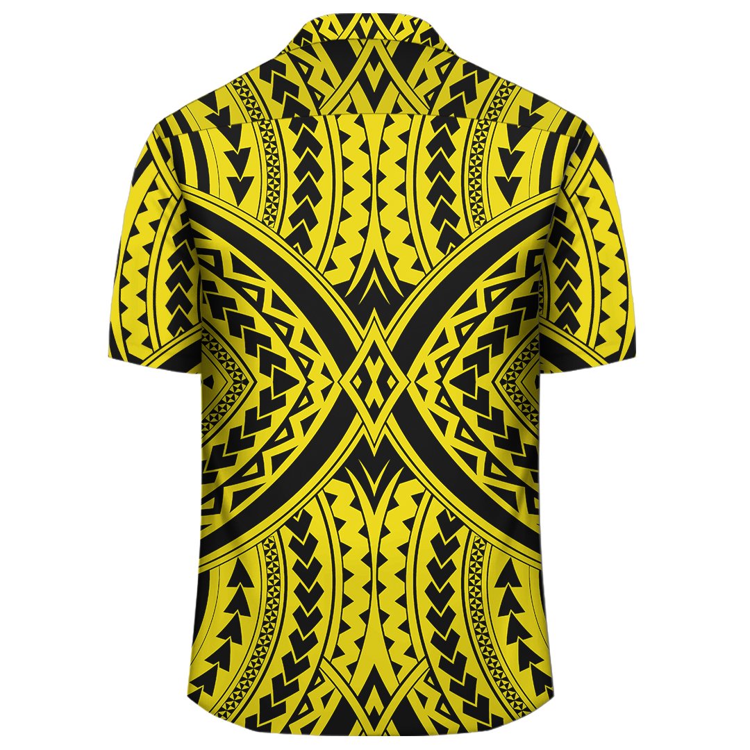Polynesian Tradition Yellow Hawaiian Shirt - Polynesian Pride