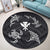 Polynesian Turtle Hammerhead Shark Ray Kanaka Hawaii Round Carpet Circle - AH - Polynesian Pride