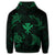 Polynesian Turtle Hammerhead Shark Ray Kanaka Hawaiian Hoodie Circle Green - Polynesian Pride