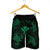 Polynesian Turtle Hammerhead Shark Ray Kanaka Hawaii Men's Shorts Circle Green - AH - Polynesian Pride