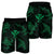 Polynesian Turtle Hammerhead Shark Ray Kanaka Hawaii Men's Shorts Circle Green - AH - Polynesian Pride