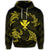 Polynesian Turtle Hammerhead Shark Ray Kanaka Hawaiian Hoodie Circle Yellow - Polynesian Pride