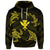 Custom Polynesian Turtle Hammerhead Shark Ray Kanaka Hawaii Hoodie Circle Yellow - Polynesian Pride