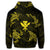 Polynesian Turtle Hammerhead Shark Ray Kanaka Hawaiian Hoodie Circle Yellow - Polynesian Pride