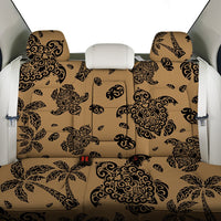 Polynesian Turtle Palm And Sea Pebbles Gold Back Seat Cover - Polynesian Pride