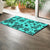 Polynesian Turtle Palm And Sea Pebbles Turquoise Hawaii Door Mat - Polynesian Pride