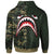 Polynesian Special Hoodies Shark Cartoon In Camo Syle - Polynesian Pride