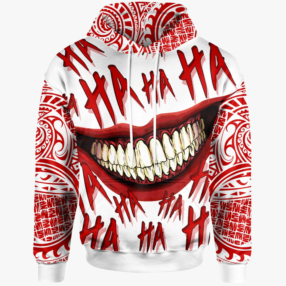 Polynesian Hoodie Funny Style Special Version White Unisex Red - Polynesian Pride