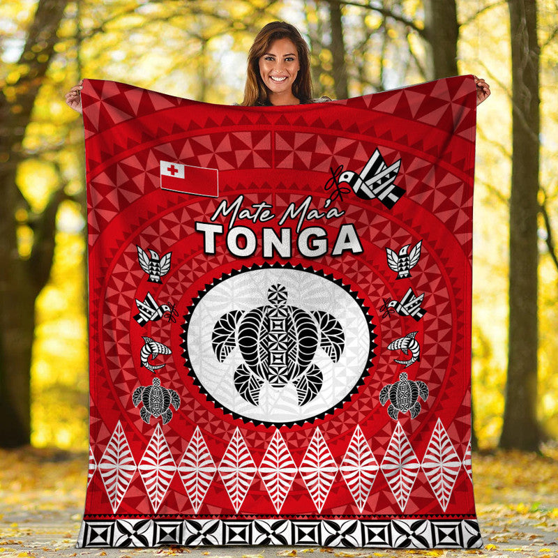 Mate Ma'a Tonga Ngatu Fonu Rugby Premium Blanket LT6 - Polynesian Pride