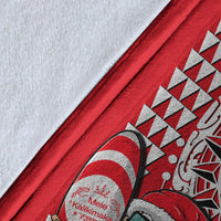 Hawaii Mele Kalikimaka Santa Claus Beach Premium Blanket LT6 - Polynesian Pride