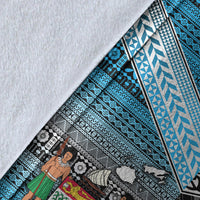 New Zealand And Fiji Premium Blanket Together - Black LT8 - Polynesian Pride