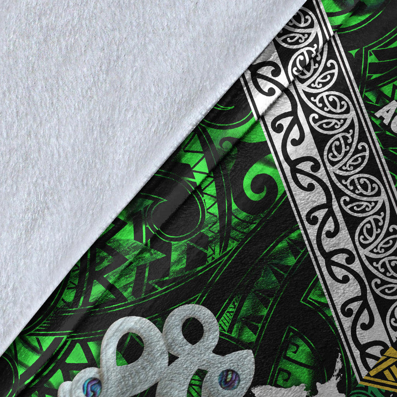 New Zealand And Vanuatu Premium Blanket Together - Green LT8 - Polynesian Pride