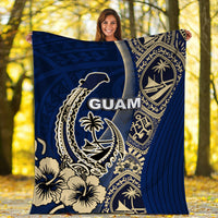 Guam Fish Hook Premium Blanket Blue Style LT6 - Polynesian Pride