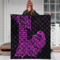 Hawaii Kakau Premium Quilt Polynesian Floral Tribal Purple Version LT9 - Polynesian Pride