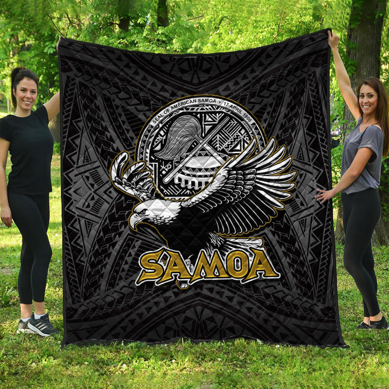 Seal of American Samoa Premium Quilt LT6 Black - Polynesian Pride