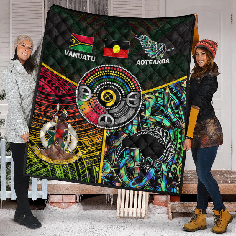 Vanuatu Mix Maori And Aboriginal Premium Quilt LT6 - Polynesian Pride
