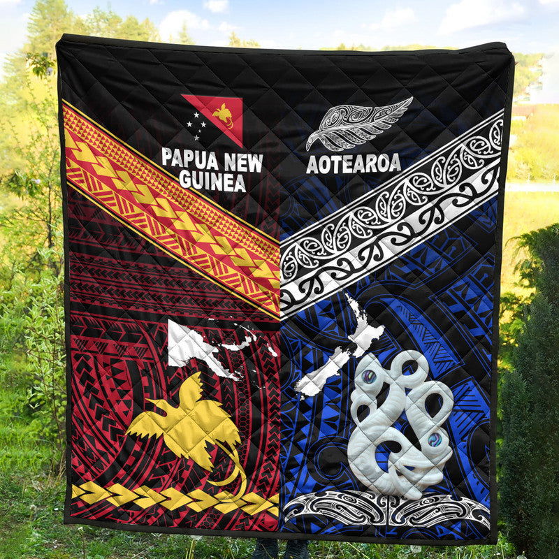 New Zealand And Papua New Guinea Premium Quilt Together - Blue LT8 - Polynesian Pride