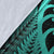 New Zealand Rugby Maori Premium Blanket Silver Fern Koru Vibes - Turquoise LT8 - Polynesian Pride