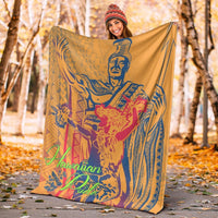 Hawaii Premium Blanket - King Of Hawaii With Hawaiian Girls - Polynesian Pride