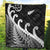 New Zealand Rugby Maori Premium Quilt Silver Fern Koru Vibes - Black LT8 - Polynesian Pride