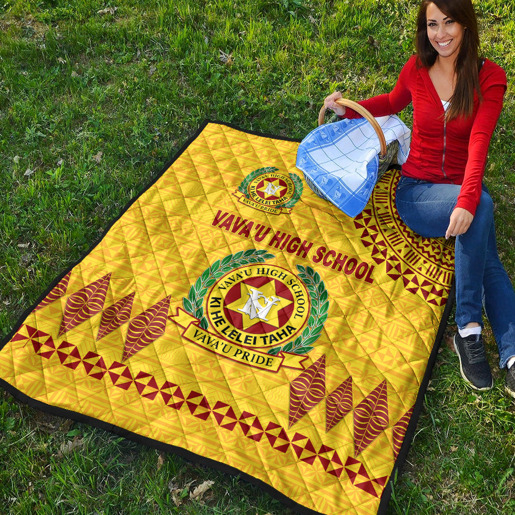 Tonga Vava'u High School Premium Quilt Simple Style - Yellow LT8 - Polynesian Pride