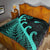 New Zealand Rugby Maori Premium Quilt Silver Fern Koru Vibes - Turquoise LT8 - Polynesian Pride