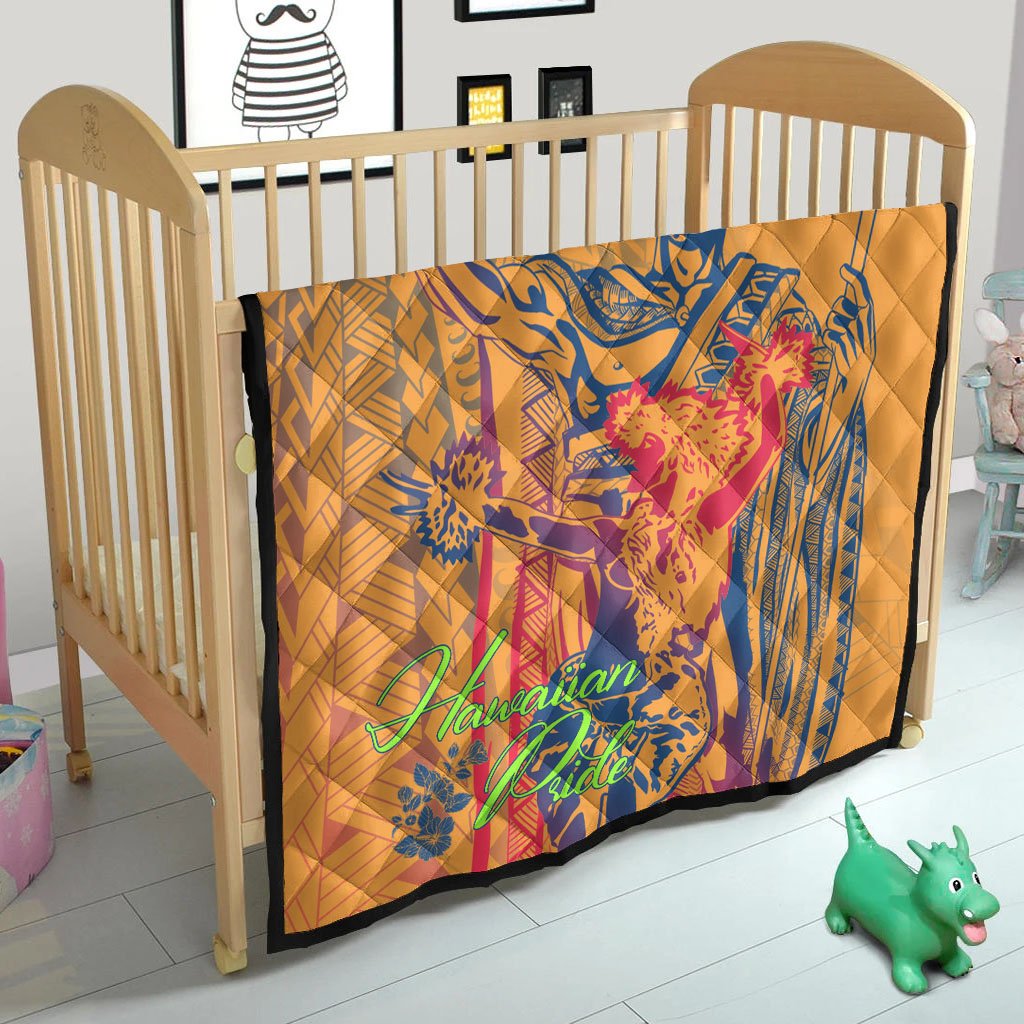 Hawaii Premium Quilt - King Of Hawaii With Hawaiian Girls - Polynesian Pride