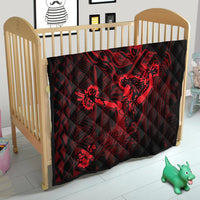 Hawaii Premium Quilt - King Of Hawaii With Hawaiian Girls Red Version - Polynesian Pride