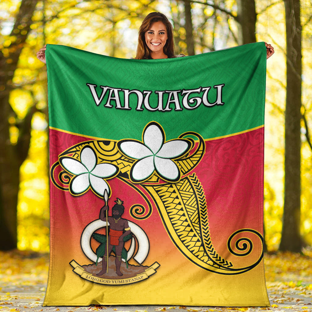 Vanuatu Novelty Premium Blanket Frangipani Tropical Spa Flower LT13 - Polynesian Pride