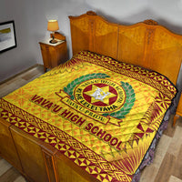 Tonga Vava'u High School Premium Quilt Simplified Version - Gold LT8 - Polynesian Pride
