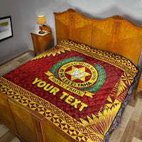(Custom Personalised) Tonga Vava'u High School Premium Quilt Simplified Version - Maroon LT8 - Polynesian Pride