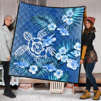 Hawaii Turtle Tropical Flower Polynesian Premium Quilt - Anna Style - AH - Polynesian Pride
