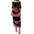 Polynesian Breast Cancer Awareness Puletasi Dress Floral Butterfly LT7 Women Black - Polynesian Pride