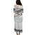 Personalised Fiji Day Puletasi Dress Flying Fijians Masi Kesa Style - White LT7 - Polynesian Pride