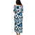 Hibiscus Puletasi Dress Fiji Blue Patterns LT6 - Polynesian Pride