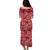 Fiji Hibiscus Festival Puletasi Dress Red LT6 - Polynesian Pride