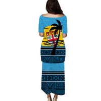 Bula Fiji Puletasi Dress Tapa LT6 - Polynesian Pride