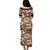 Polynesian Puletasi Dress Tropical Hibiscus Flower With Tapa Pattern Ver.01 LT14 - Polynesian Pride