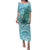 Polynesian Puletasi Dress Hibiscus With Sea Turtle Ver.04 LT14 Turquoise - Polynesian Pride