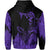 Hawaii Polynesian Hoodie Warrior Ikaika Benjamin Style Purple - Polynesian Pride