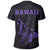 Hawaii Kakau Hammerhead Shark T Shirt Purple - Polynesian Pride