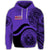 Hawaii Coat of Arms Hoodie Waveshape Style Purple - Polynesian Pride