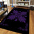 Hawaiian Quilt Maui Plant And Hibiscus Pattern Area Rug - Purple Black - AH - Polynesian Pride