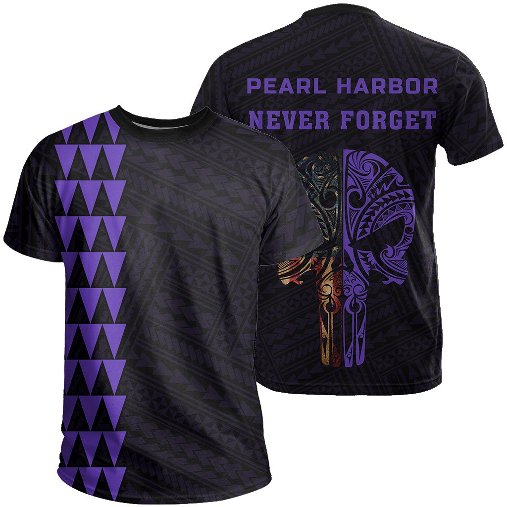 Hawaii Kakau Polynesian T Shirt National Pearl Harbor Remembrance Day Purple Unisex Purple - Polynesian Pride