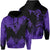 Hawaii Polynesian Hoodie Warrior Ikaika Benjamin Style Purple Unisex Black - Polynesian Pride