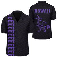 Kakau Polynesian Hammerhead Shark Map Hawaii Shirt - Purple Unisex Purple - Polynesian Pride