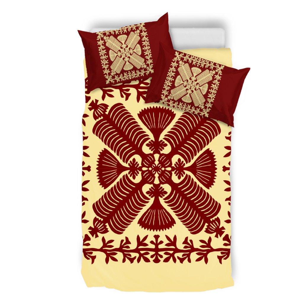 Hawaii Bedding Set - Queen Kapi'olani's Quilting Style Bedding Set AH - Polynesian Pride