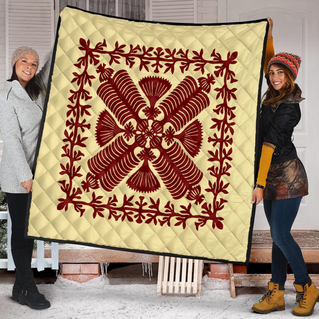 Hawaii Quilt - Queen Kapi'olani's Quilting Style Quilt - AH - Polynesian Pride